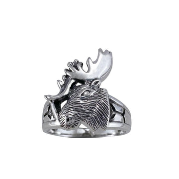 Moose Head Silver Ring TR1434 - Jewelry